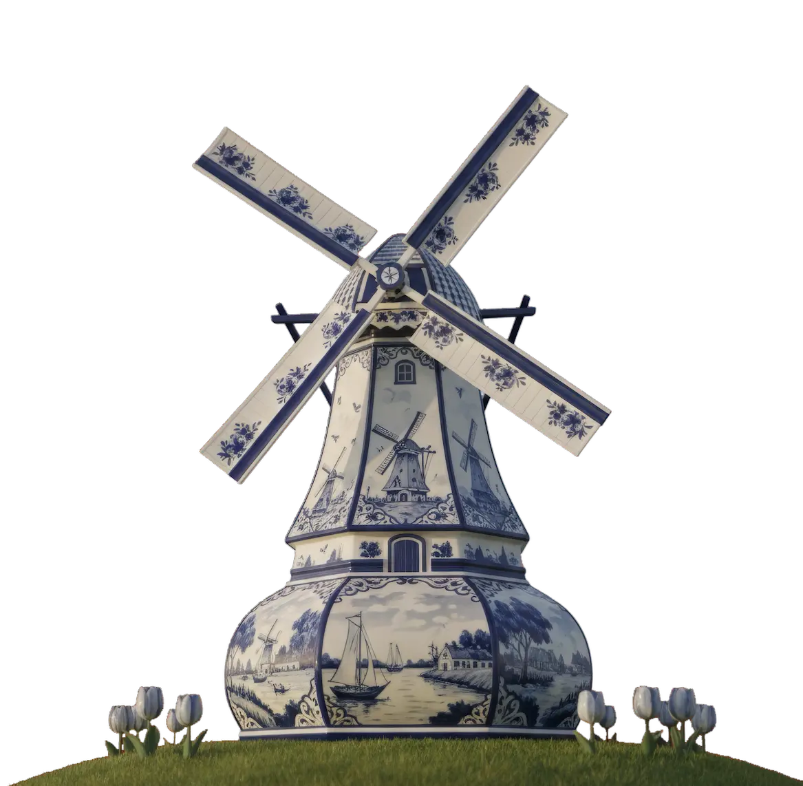 Dutch Delt Blue Windmill by ABC