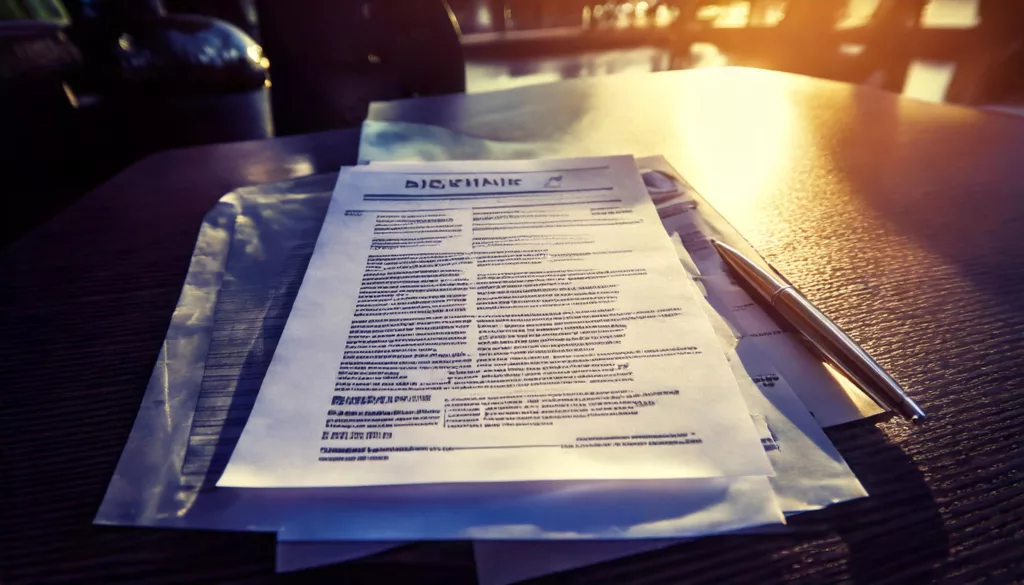 an RFP document at an office